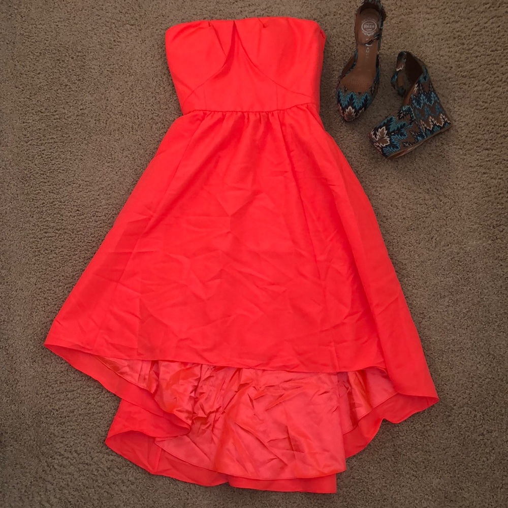 New Ted Baker London strapless dress 0 orange 👗
